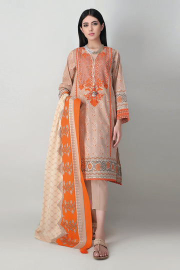 Khaadi Mb21130 Beige Summer Lawn 2021